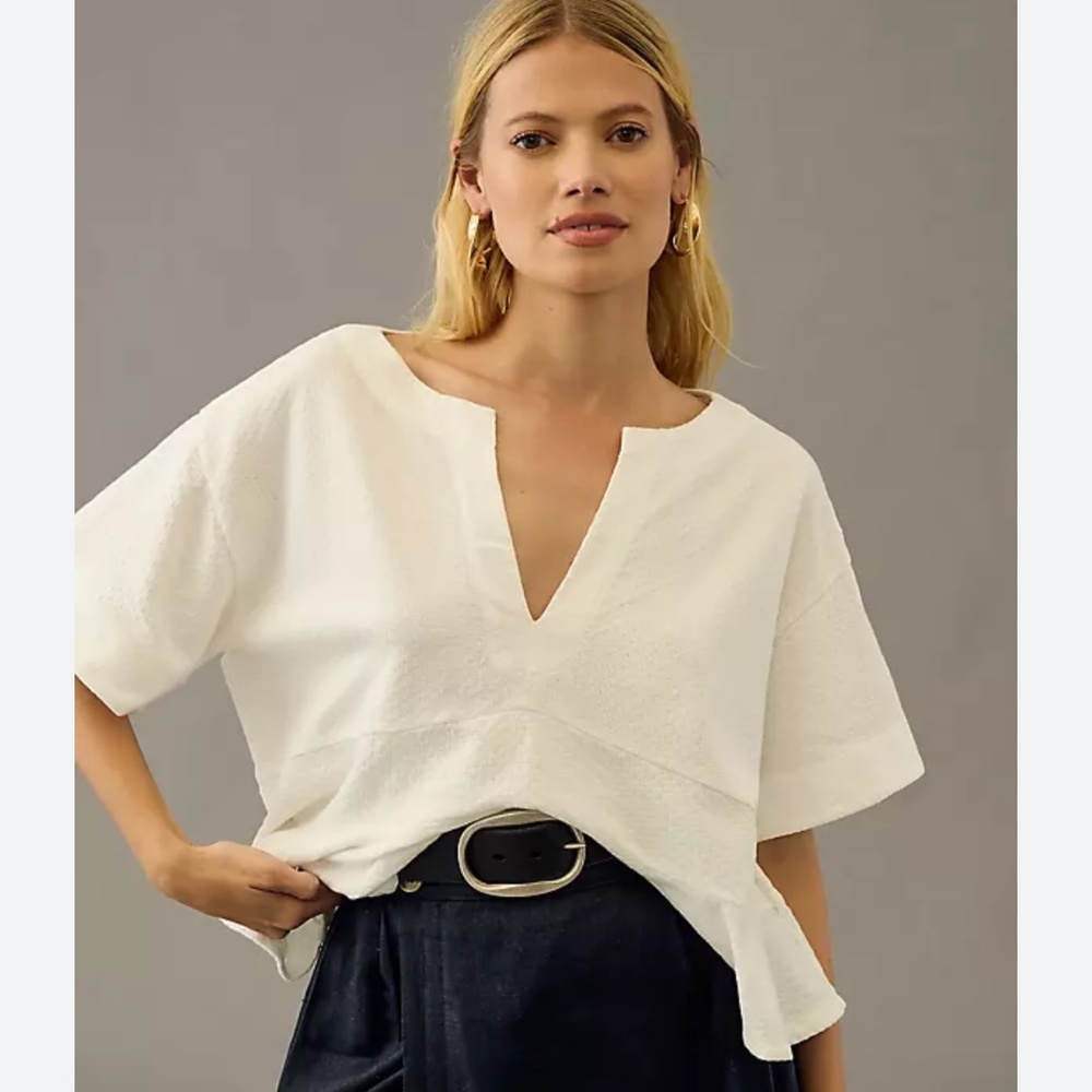 Anthropologie Deep-V Babydoll Top! Size XS! NWT!!!